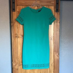 Teal cut out deal dress